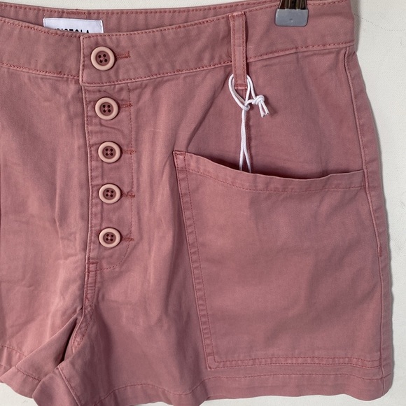 (A6) PISTOLA Tammy High Rise Trouser Short in Ash Rose High-rise, Size 29, NWT - Picture 7 of 13